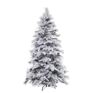 Árbol de Navidad Blanco Verde PVC Metal Polietileno 180 cm