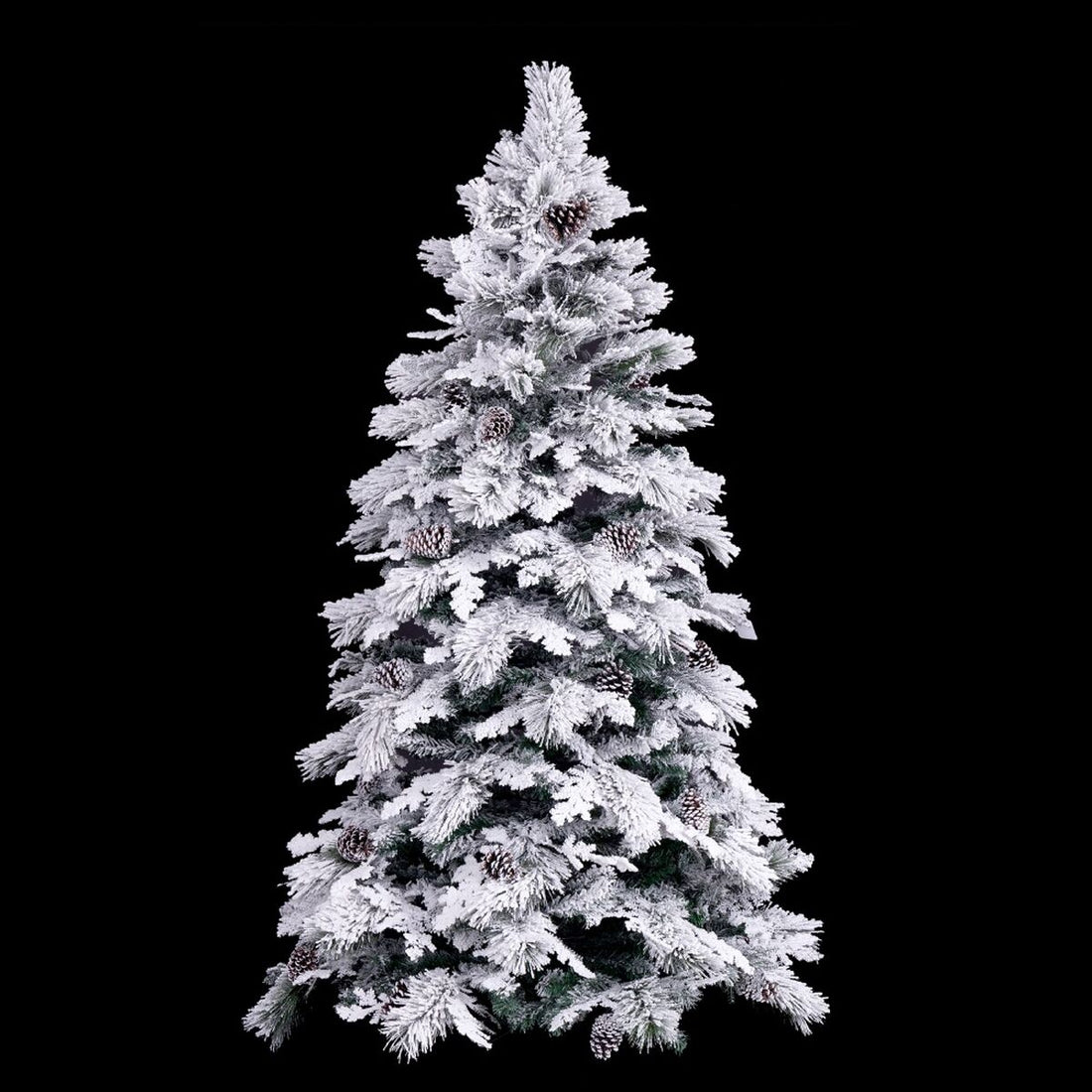 Árbol de Navidad Blanco Verde PVC Metal Polietileno 210 cm