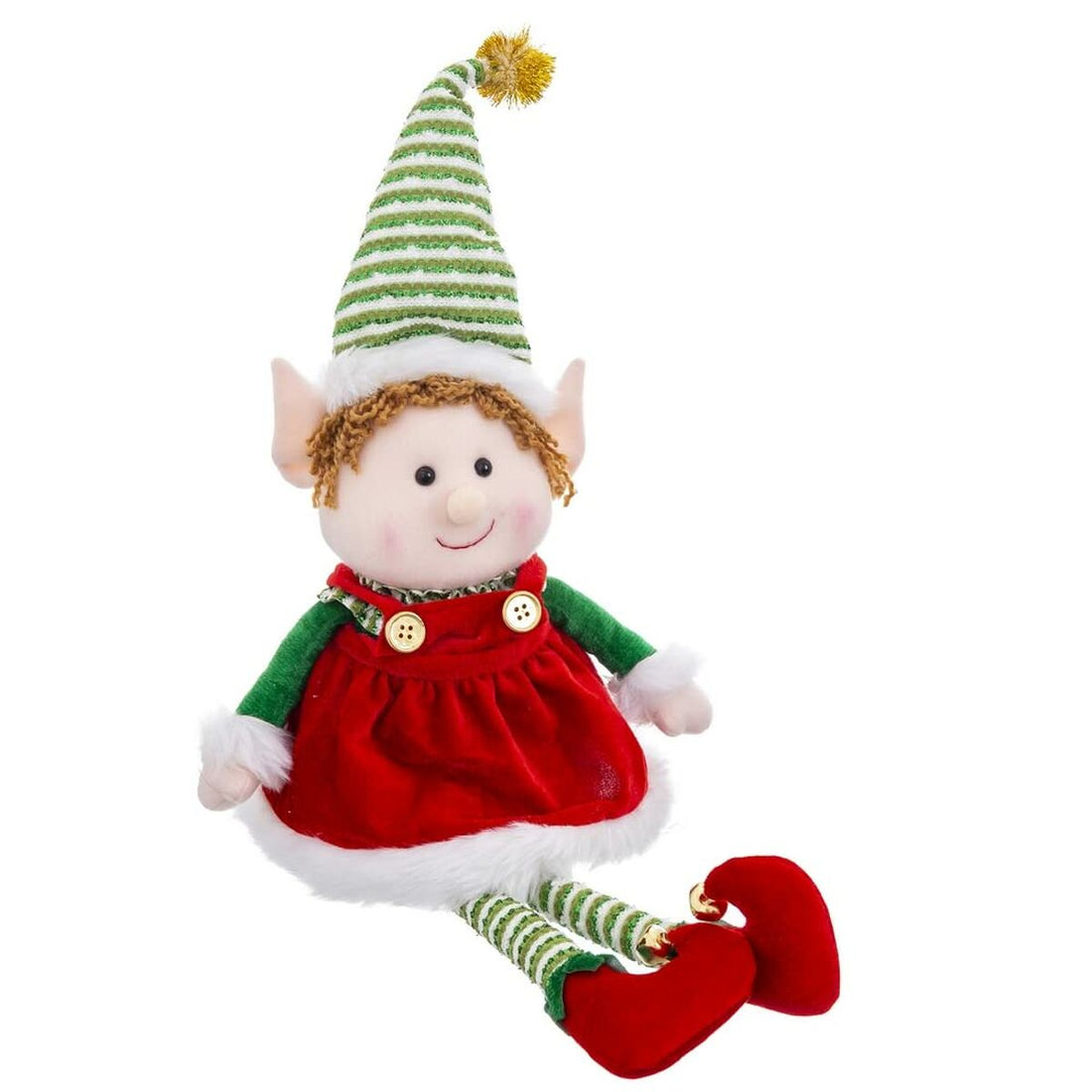 Christmas Ornament Multicolor Foam Fabric Girl Elf 40 cm