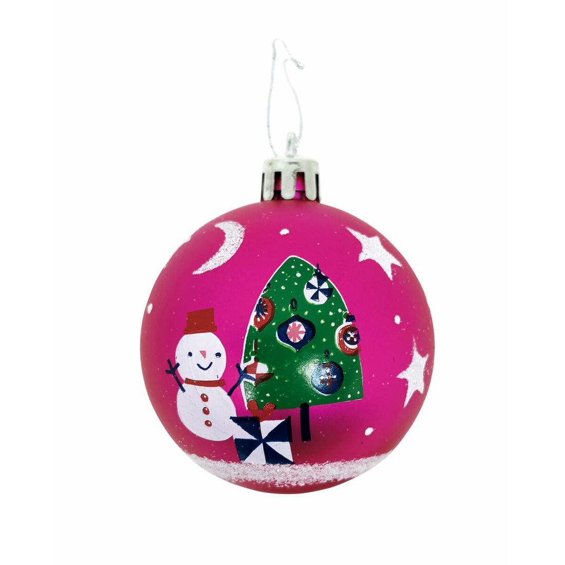 Peppa Pig Christmas Ball Cozy corner Fuchsia 6 Units Plastic (Ø 8 cm)