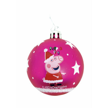 Peppa Pig Christmas Ball Cozy corner Fuchsia 6 Units Plastic (Ø 8 cm)