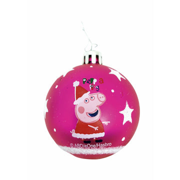 Peppa Pig Christmas Ball Cozy corner Fuchsia 10 Units Plastic (Ø 6 cm)