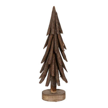 Brown Paulonia Wood Christmas Tree 21 x 21 x 60 cm