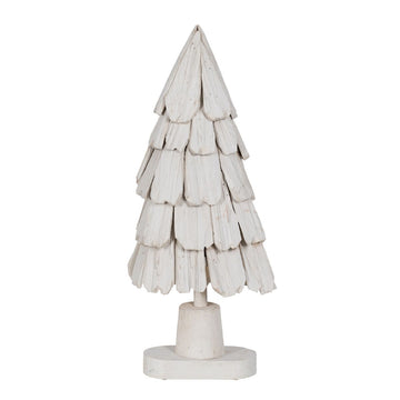 White Christmas Tree Paulonia Wood 34 x 19 x 80 cm