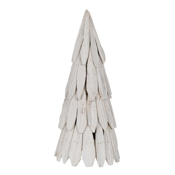 Árbol de Navidad Blanco Madera de Paulonia 28 x 28 x 62 cm