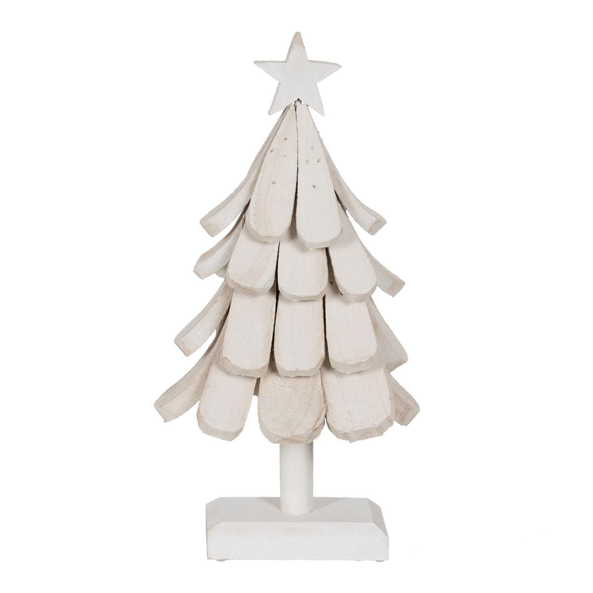 Árbol de Navidad Blanco Madera de Paulonia 31 x 25 x 60 cm