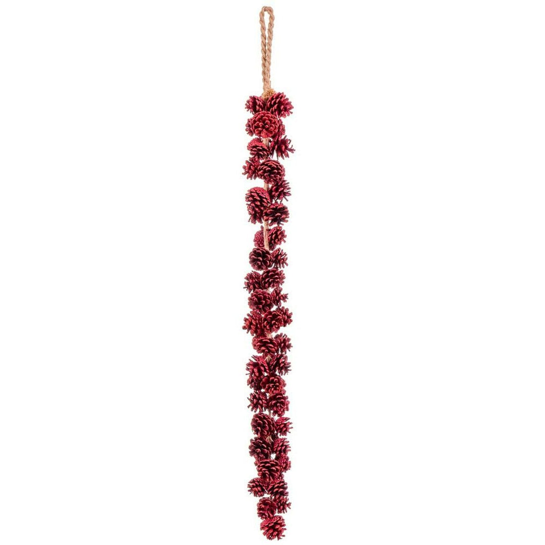 Red Christmas Ornament Pine Cones 110 cm