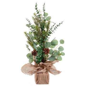 Natural Green Christmas Ornament Plastic Fiber Pine Cones 63.5 cm