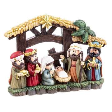 Christmas Ornament Birth/Nativity Multicolor Polyresin 21.2 x 5.7 x 16 cm (6 Pieces)