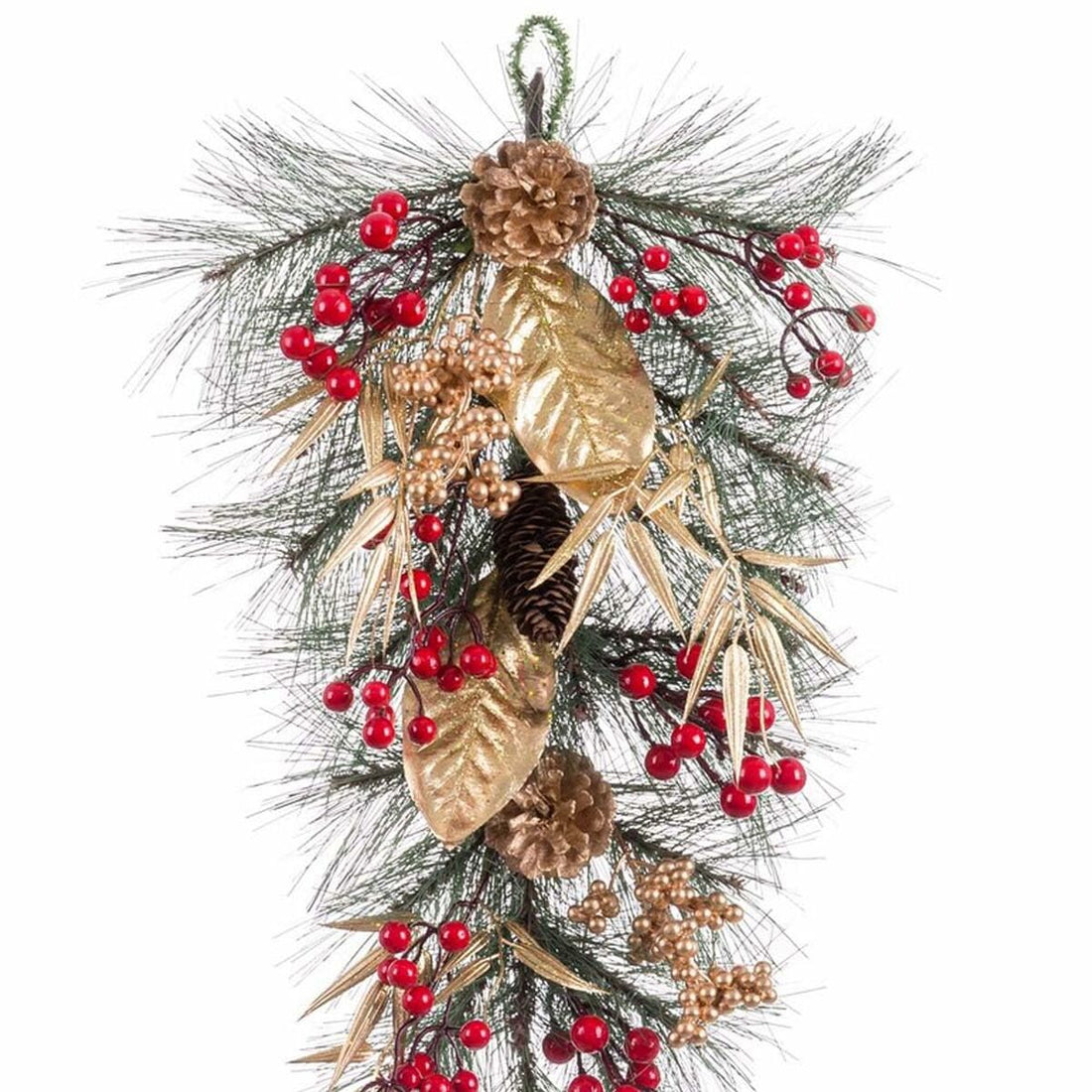 Christmas Door Hanger Multicolor Golden Plastic 60 cm