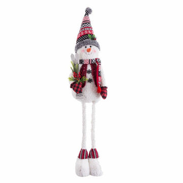 Christmas Ornament Multicolor Metal Woven Snowman 38 x 25 x 142 cm