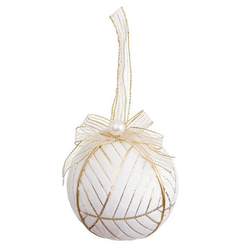 Christmas Balls White Polyfoam Woven 6 x 6 x 6 cm (6 Units)